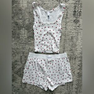 Skims Cotton Rib Tank & Boxer Sleep Set